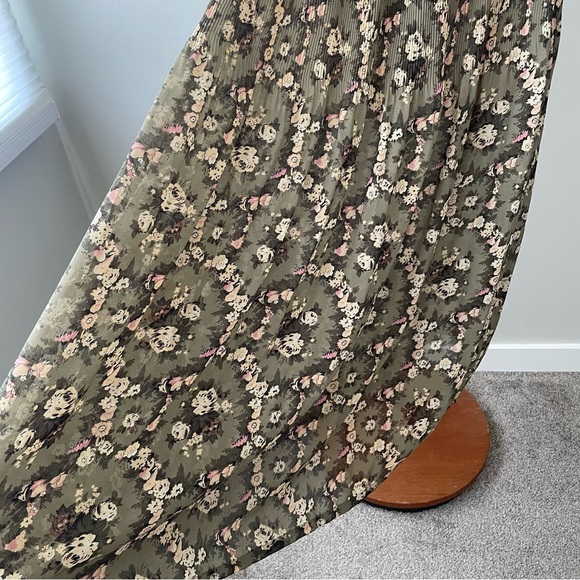 Vintage Sag Harbor Green Midi Skirt Fairycore Fairy Boho Bohemian Hippie Medium - Picture 5 of 6